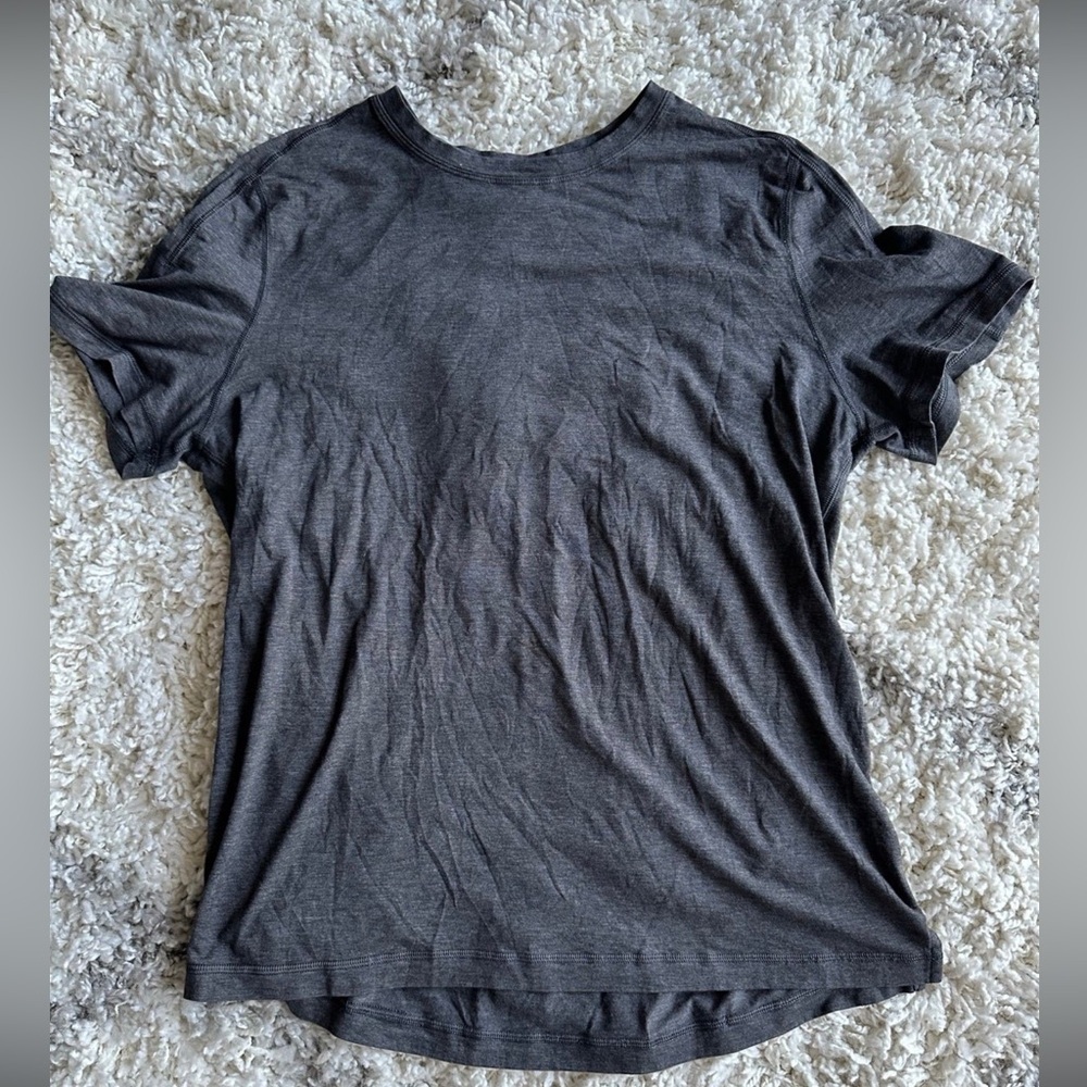 Lululemon Catalyst Short Sleeve Heathered Black
